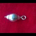 Parad Locket weighing 30 Grams encapsulated with silver metal caps on both the ends